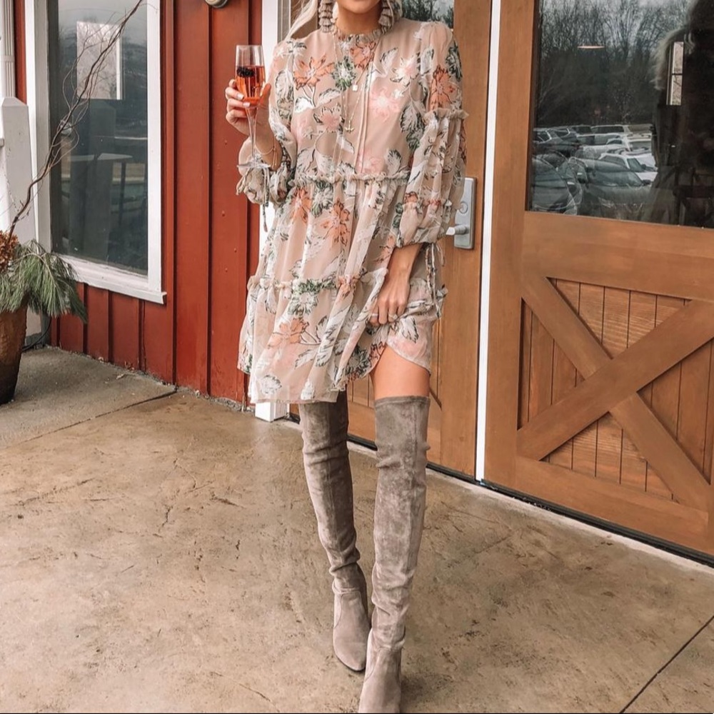 Sheer, floral princess poly dress